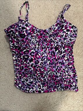 Women’s Pink & Purple Leopard Print swimTop